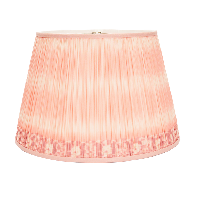 12" to 18" Pink Ikat Shirred Pleat