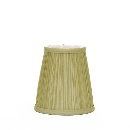 4.5" Sage Silk Shirred Candle Clip