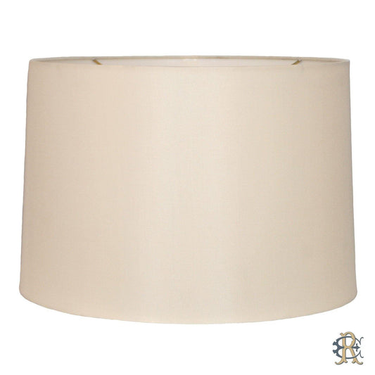 10"-20" Cream Silk Stretch Retro Drum - Edgar Reeves Lighting