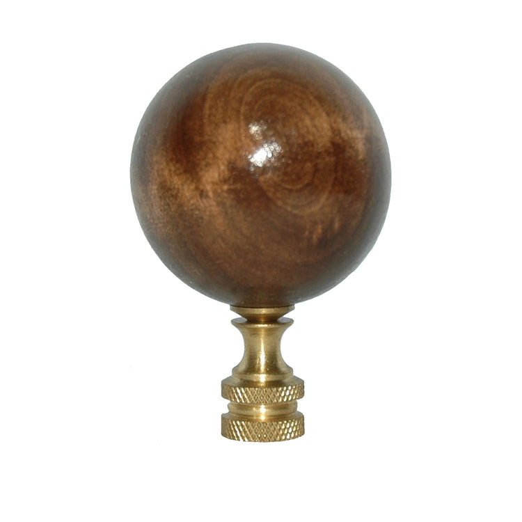 Brown Wooden Ball with Gold Neck | $25 - Edgar Reeves Lighting