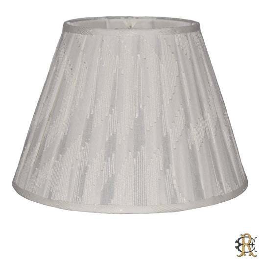 18" COM Cream Patterned Linen Box Pleat - Edgar Reeves Lighting