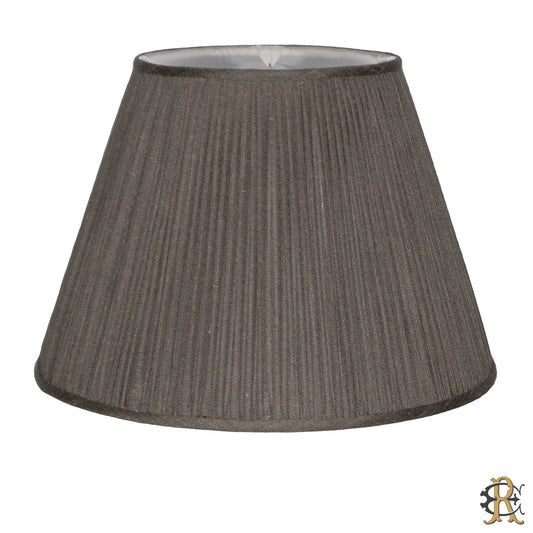 18" COM Dark Gray Linen Shirred - Edgar Reeves Lighting