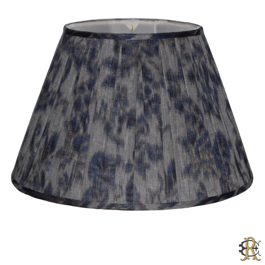 18" COM Gray Printed Linen Box Pleat - Edgar Reeves Lighting