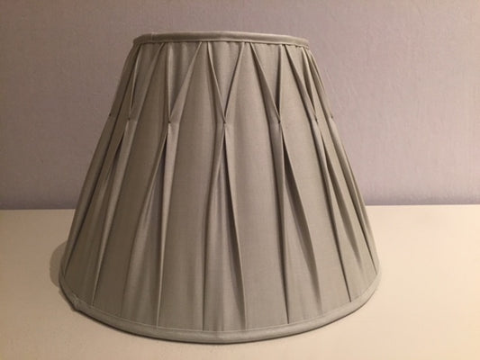 14" Celadon Silk Box Pleat with Top Smock - Edgar Reeves Lighting